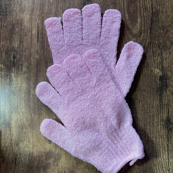 NEW Exfoliating Bath Gloves, Shower Mitts, Nylon - Picture 1 of 5